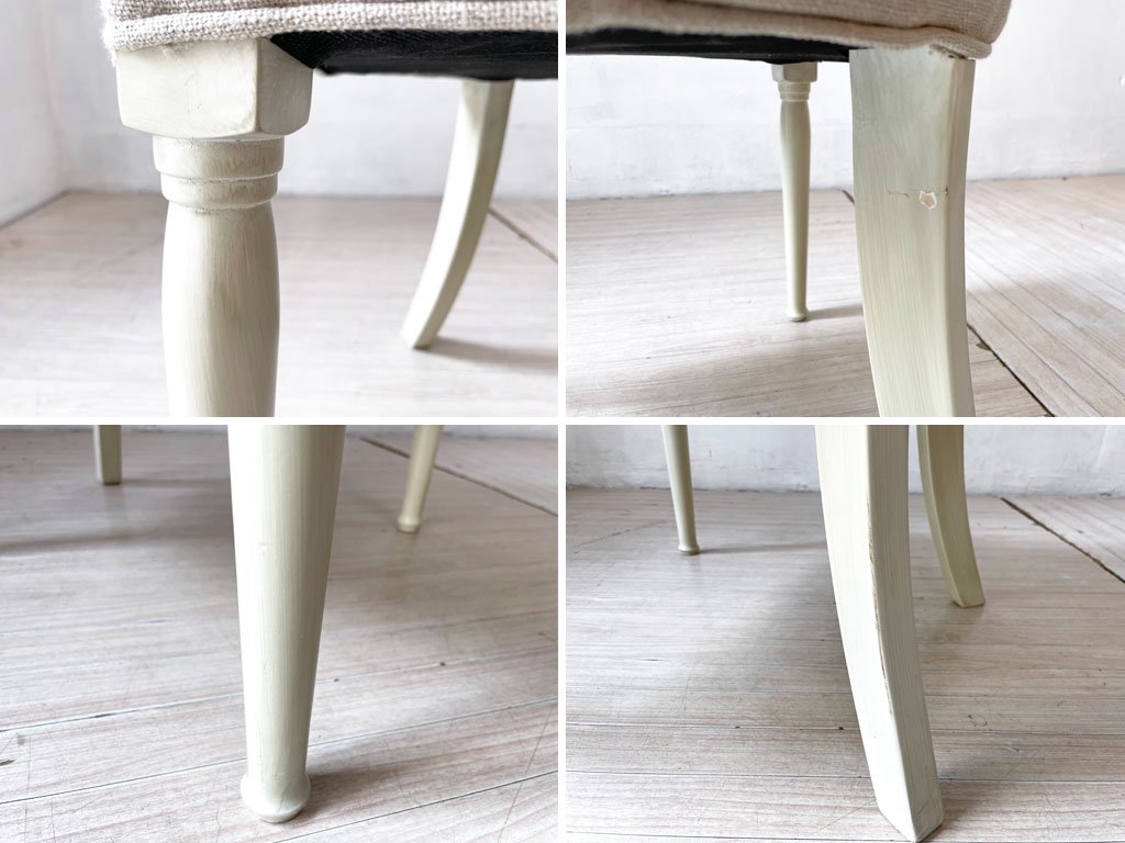 あずまや 東谷 クラッシーチェア Classy Chair ダイニングチェア ラバーウッド ファブリック ベージュ クラシカルデザイン CL-471BE 定価￥41,800- B ★
