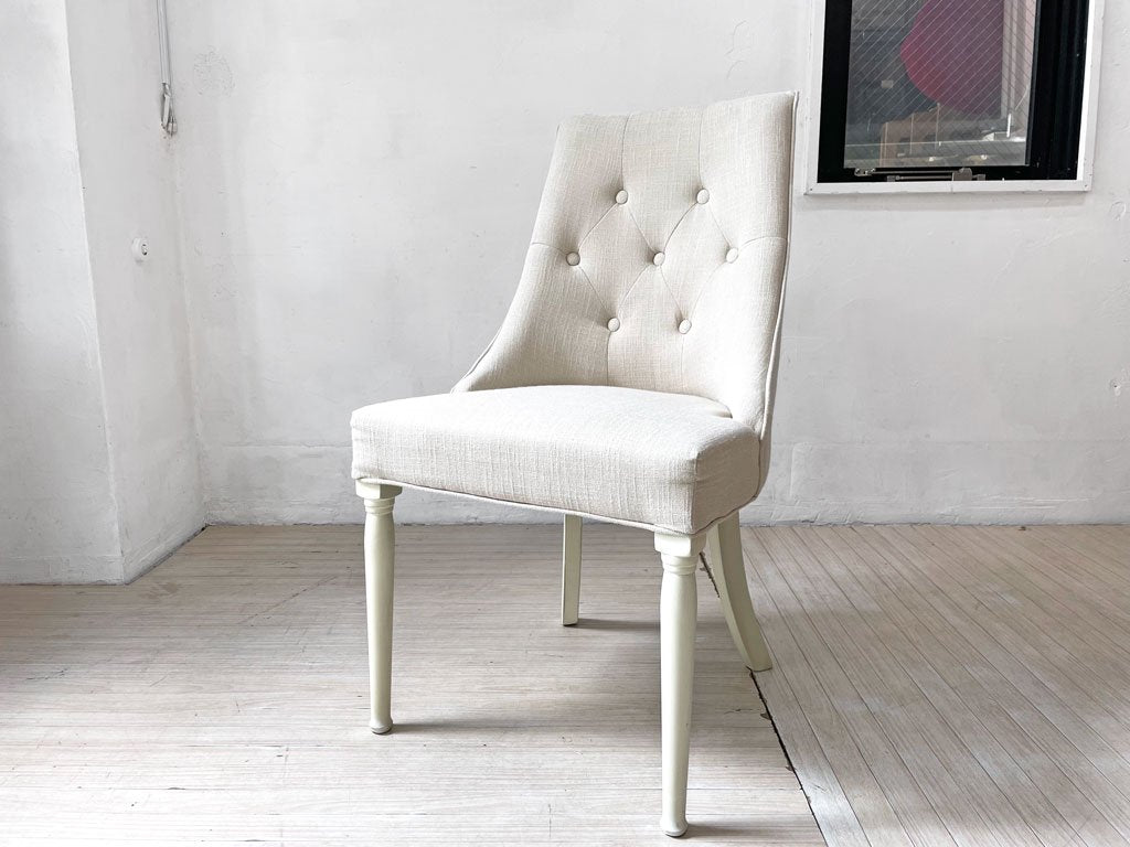 あずまや 東谷 クラッシーチェア Classy Chair ダイニングチェア ラバーウッド ファブリック ベージュ クラシカルデザイン CL-471BE 定価￥41,800- A ★