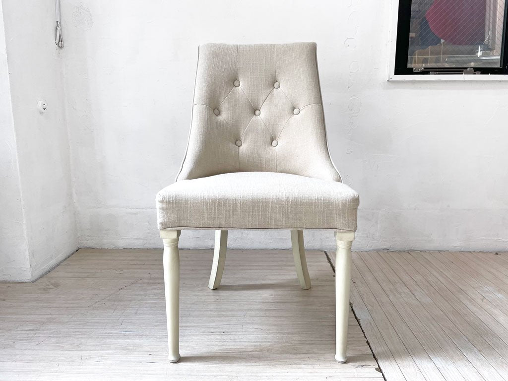 あずまや 東谷 クラッシーチェア Classy Chair ダイニングチェア ラバーウッド ファブリック ベージュ クラシカルデザイン CL-471BE 定価￥41,800- A ★