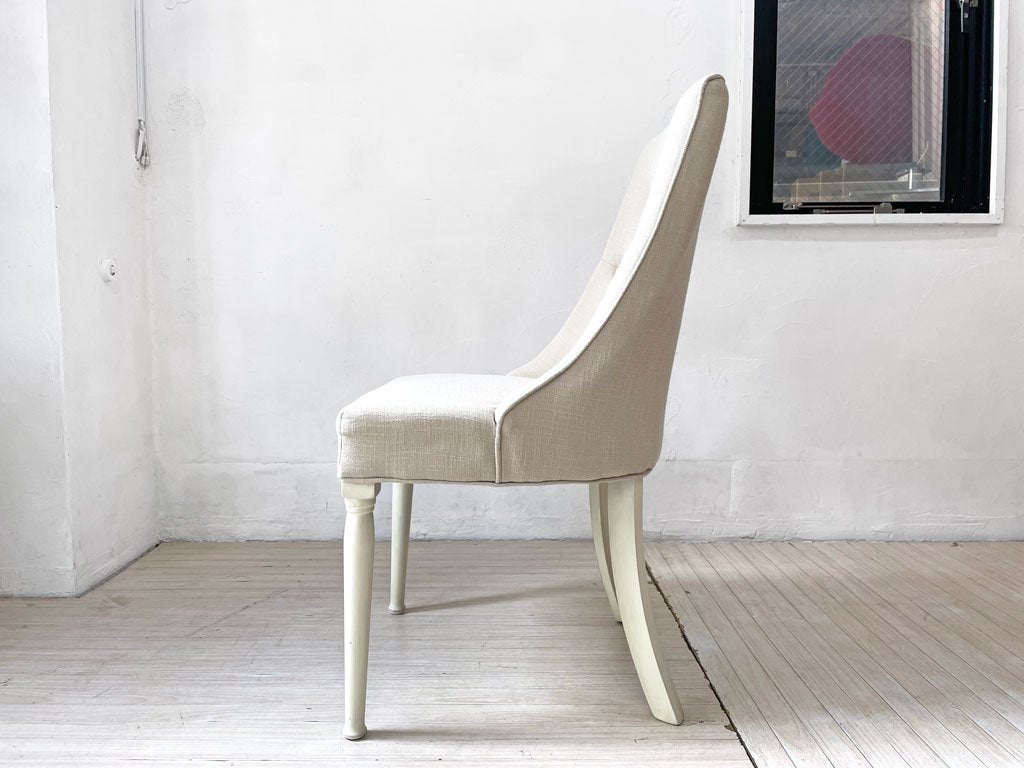あずまや 東谷 クラッシーチェア Classy Chair ダイニングチェア ラバーウッド ファブリック ベージュ クラシカルデザイン CL-471BE 定価￥41,800- A ★