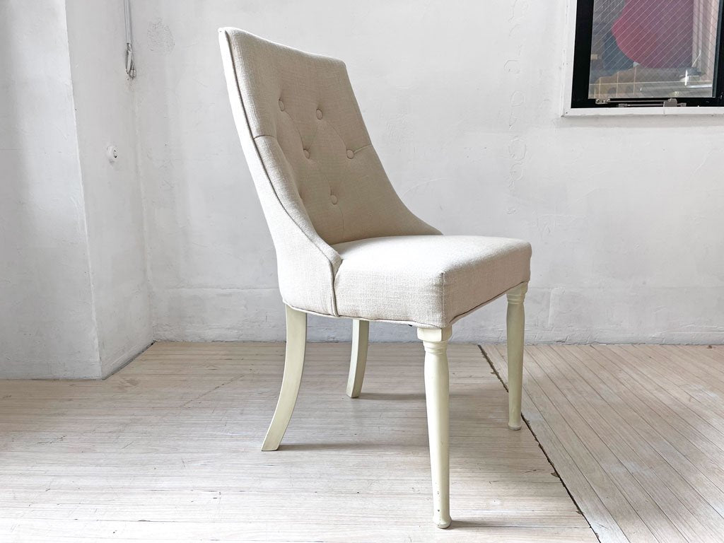 あずまや 東谷 クラッシーチェア Classy Chair ダイニングチェア ラバーウッド ファブリック ベージュ クラシカルデザイン CL-471BE 定価￥41,800- A ★