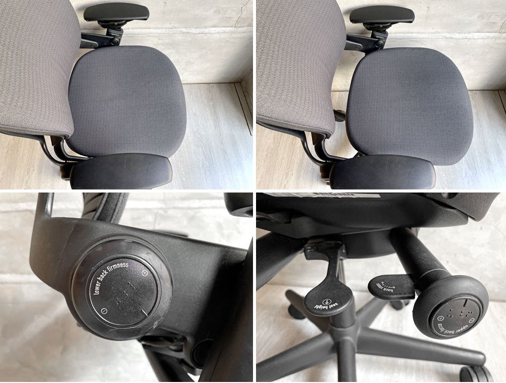 スチールケース Steelcase リープチェア Leap ブラック デスクチェア オフィスチェア ハンガー付き 参考定価￥149,800- ♪