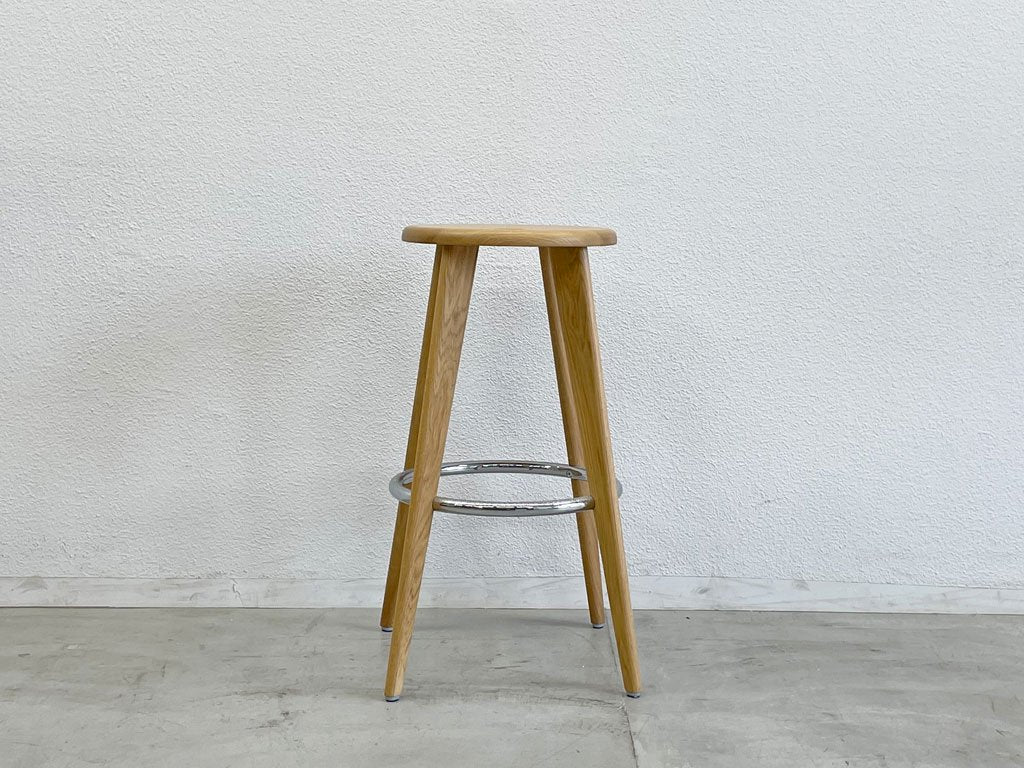 ヴィトラ vitra タブレ オウ TABOURET HAUT カウンタースツール ハイスツール ジャン・プルーヴェ Jean Prouv&#233; オーク材 ナチュラル 美品 定価10.5万円 〓