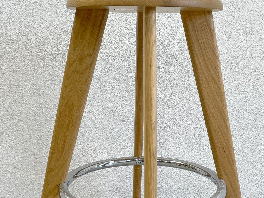 ヴィトラ vitra タブレ オウ TABOURET HAUT カウンタースツール ハイスツール ジャン・プルーヴェ Jean Prouv&#233; オーク材 ナチュラル 美品 定価10.5万円 〓