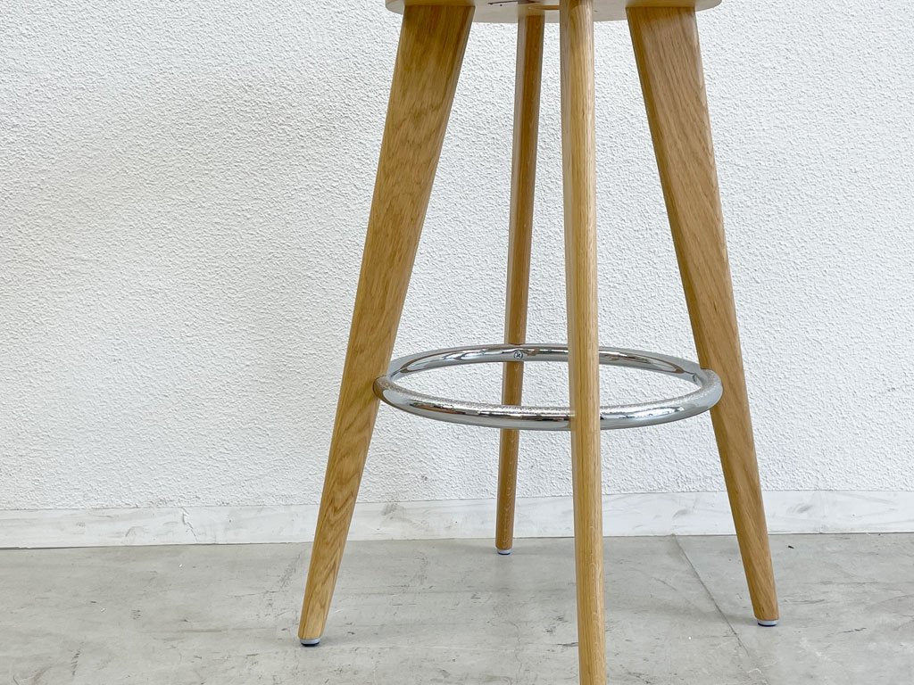 ヴィトラ vitra タブレ オウ TABOURET HAUT カウンタースツール ハイスツール ジャン・プルーヴェ Jean Prouv&#233; オーク材 ナチュラル 美品 定価10.5万円 〓