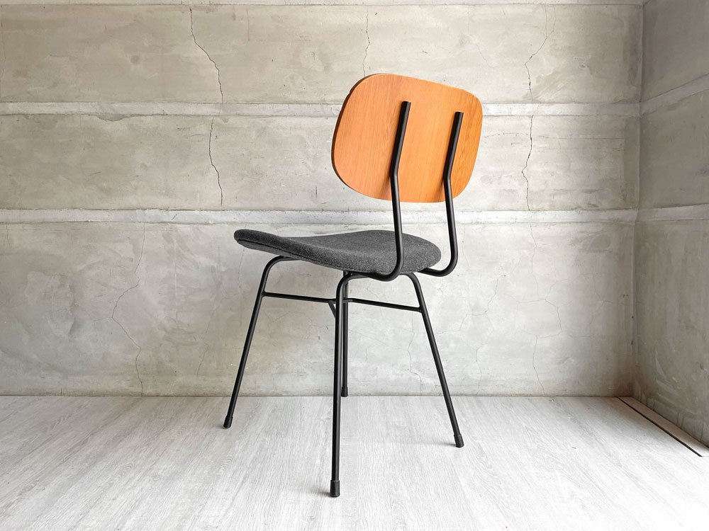 グラフ graf プランクトンチェア Plankton chair チーク材 スチール ダイニングチェア カフェチェア グレー系 ファブリック インダストリアル B ♪