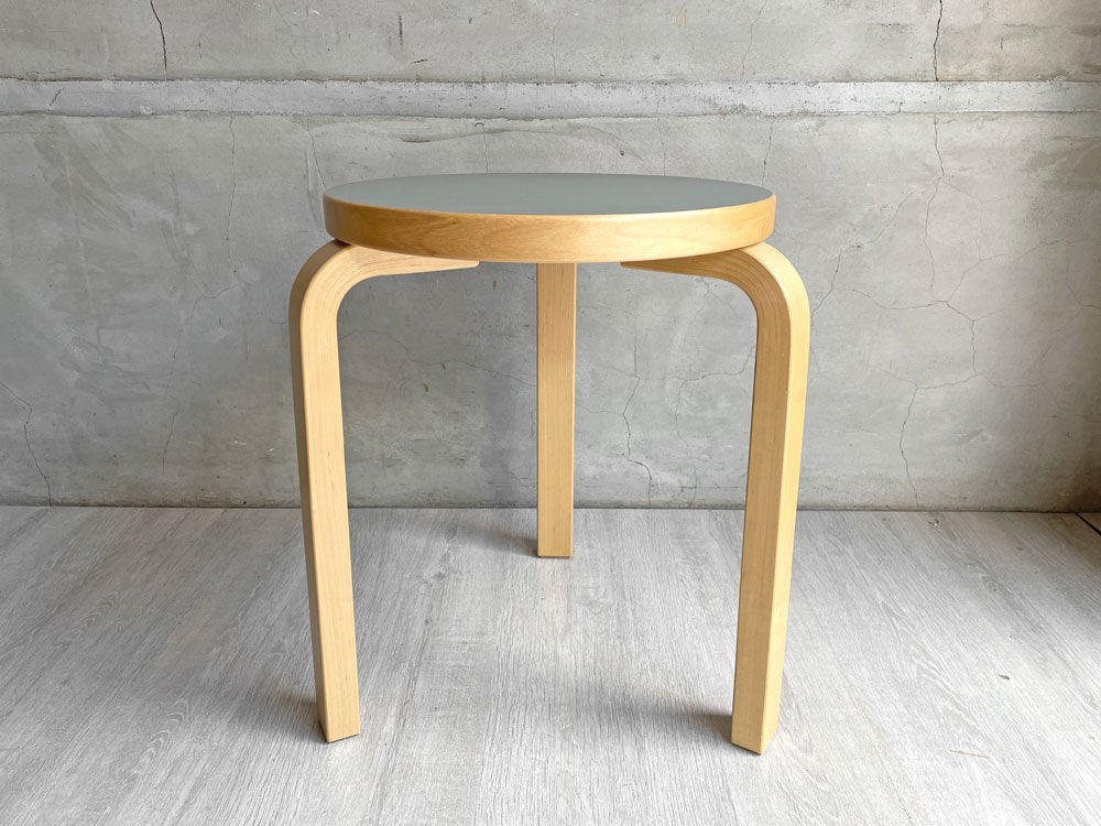 アルテック artek スツール60 リノリウム アッシュ12 3本脚 アルヴァ・アアルト Alvar Aalto スコープ別注 ♪