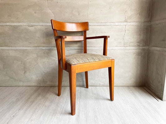 パシフィックファニチャーサービス P.F.S. DHダイニングチェア DH DINING CHAIR with ARM ビーチ材 イエロー×グレー系 定価￥51,700- A ♪