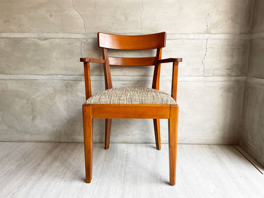 パシフィックファニチャーサービス P.F.S. DHダイニングチェア DH DINING CHAIR with ARM ビーチ材 イエロー×グレー系 定価￥51,700- A ♪