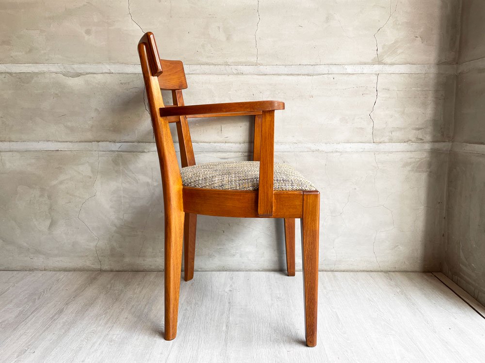 パシフィックファニチャーサービス P.F.S. DHダイニングチェア DH DINING CHAIR with ARM ビーチ材 イエロー×グレー系 定価￥51,700- A ♪