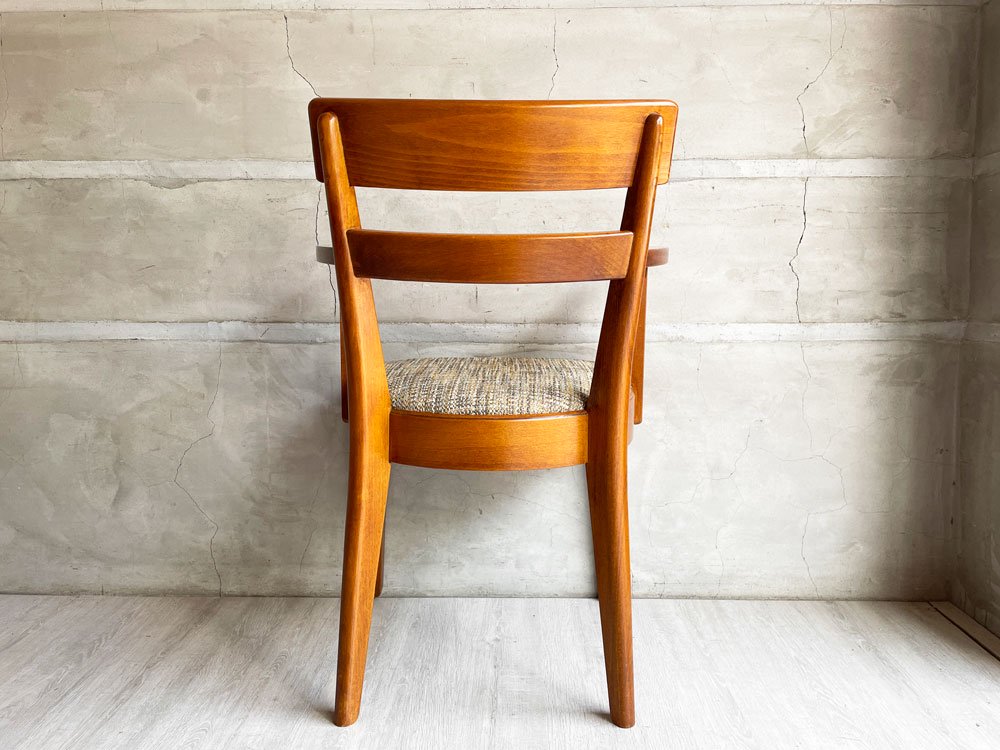 パシフィックファニチャーサービス P.F.S. DHダイニングチェア DH DINING CHAIR with ARM ビーチ材 イエロー×グレー系 定価￥51,700- A ♪