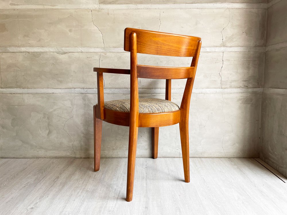 パシフィックファニチャーサービス P.F.S. DHダイニングチェア DH DINING CHAIR with ARM ビーチ材 イエロー×グレー系 定価￥51,700- A ♪