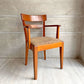 パシフィックファニチャーサービス P.F.S. DHダイニングチェア DH DINING CHAIR with ARM ビーチ材 オレンジ×ブラウン系 定価￥51,700- B ♪