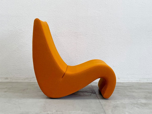 ヴィトラ vitra アムーベ ラウンジチェア Amoebe イージーチェア ヴェルナー・パントン Verner Panton 定価246,400円 ダークオレンジ スペースエイジ 〓