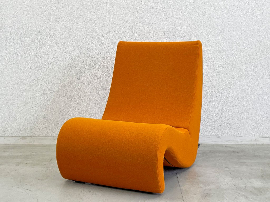 ヴィトラ vitra アムーベ ラウンジチェア Amoebe イージーチェア ヴェルナー・パントン Verner Panton 定価246,400円 ダークオレンジ スペースエイジ 〓