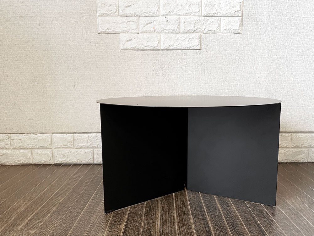 ヘイ HAY スリットテーブル SLIT TABLE XL サイドテーブル ローテーブル コーヒーテーブル ラウンド Φ65cm ブラック デンマーク 北欧家具 定価￥41,800- ◎