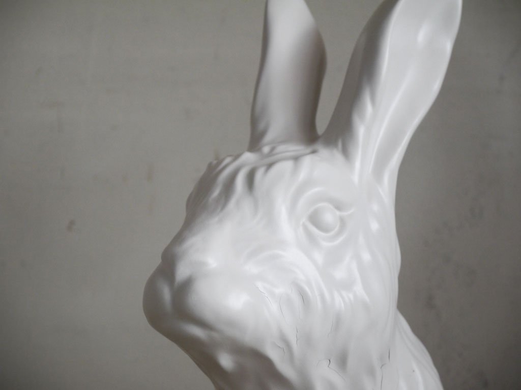 ゲルチョップ GELCHOP Wood land series ホワイトラビット WHITE RABBIT FRP オブジェ ■