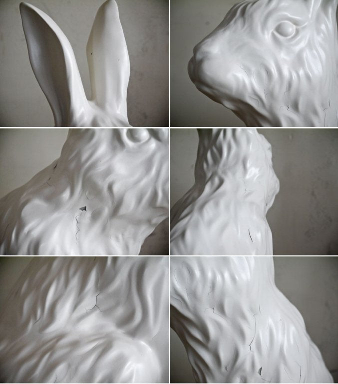 ゲルチョップ GELCHOP Wood land series ホワイトラビット WHITE RABBIT FRP オブジェ ■