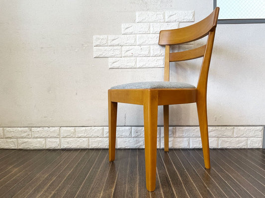 パシフィックファニチャーサービス P.F.S デペンデントハウス ダイニングチェア DH DINING CHAIR ビーチ材 ファブリック座面 ブルー系 定価￥45,100- A ◎