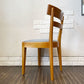 パシフィックファニチャーサービス P.F.S デペンデントハウス ダイニングチェア DH DINING CHAIR ビーチ材 ファブリック座面 ブルー系 定価￥45,100- A ◎