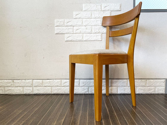 パシフィックファニチャーサービス P.F.S デペンデントハウス ダイニングチェア DH DINING CHAIR ビーチ材 ファブリック座面 イエロー系 定価￥45,100- B ◎