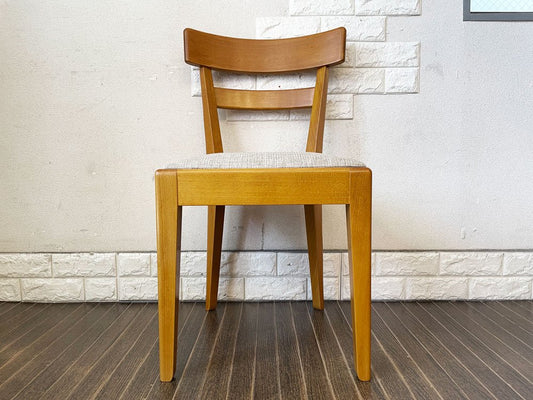 パシフィックファニチャーサービス P.F.S デペンデントハウス ダイニングチェア DH DINING CHAIR ビーチ材 ファブリック座面 イエロー系 定価￥45,100- B ◎