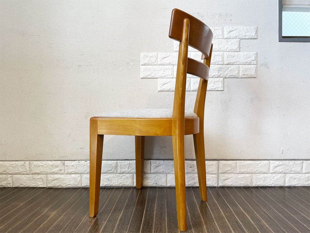 パシフィックファニチャーサービス P.F.S デペンデントハウス ダイニングチェア DH DINING CHAIR ビーチ材 ファブリック座面 イエロー系 定価￥45,100- B ◎