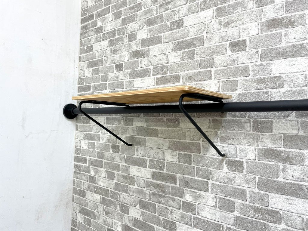 サンワカンパニー SANWA COMPANY ドローアライン DRAW A LINE ファーストセット つっぱり棒 突っ張り棒 115～190cm シェルフA ブラック ウォールシェルフ ●