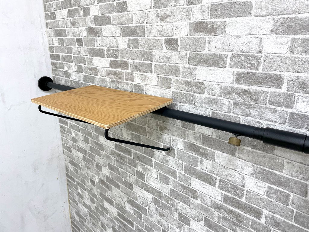 サンワカンパニー SANWA COMPANY ドローアライン DRAW A LINE ファーストセット つっぱり棒 突っ張り棒 115～190cm シェルフA ブラック ウォールシェルフ ●