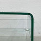モダン インテリア オールガラス コーヒーテーブル All glass coffee table 収納棚付 曲げ一枚ガラス センターテーブル 〓