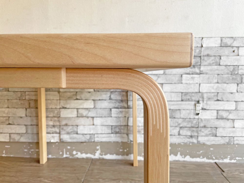 アルテック artek ダイニングテーブル TABLE 81B ブラックリノリウム W120cm アルヴァ・アアルト Alvar Aalto 北欧家具 未使用保管品 ●