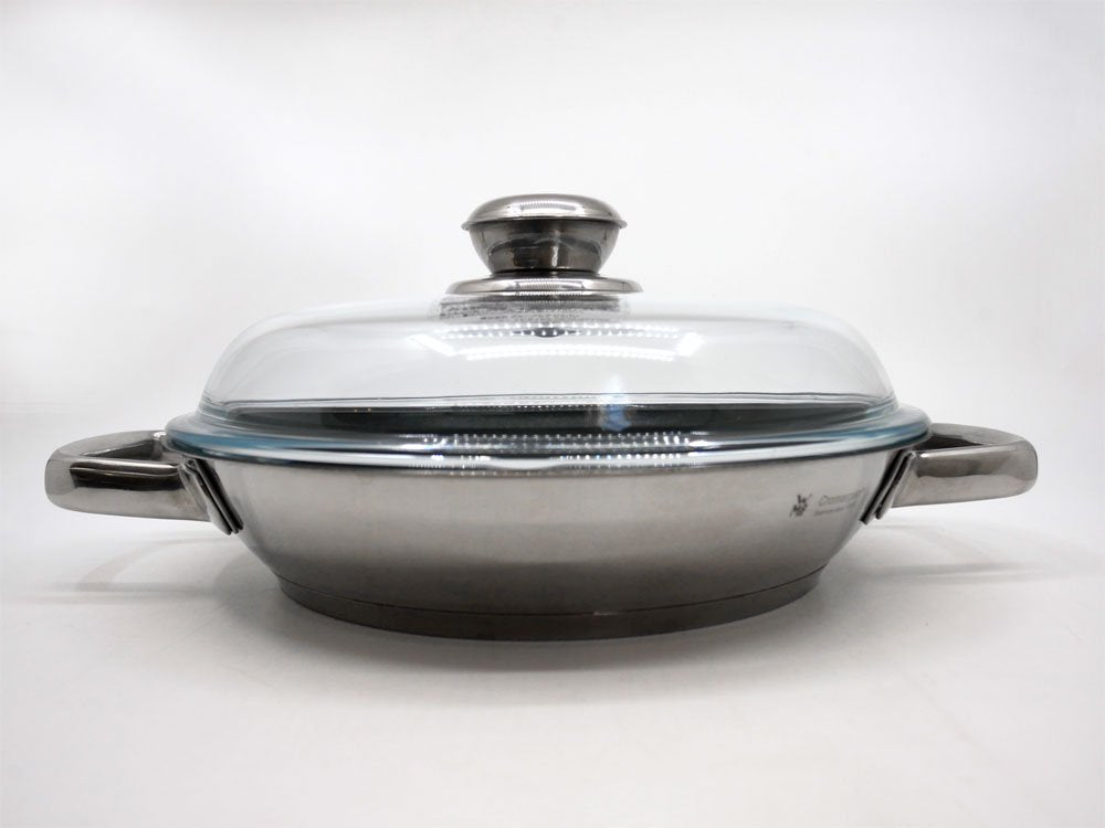 ヴェーエムエフ WMF パルマデュール アドバンス 両手フライパン 24cm ＆ フライパン用 耐熱ガラス製蓋 24cm 合計定価 \15,730- ●