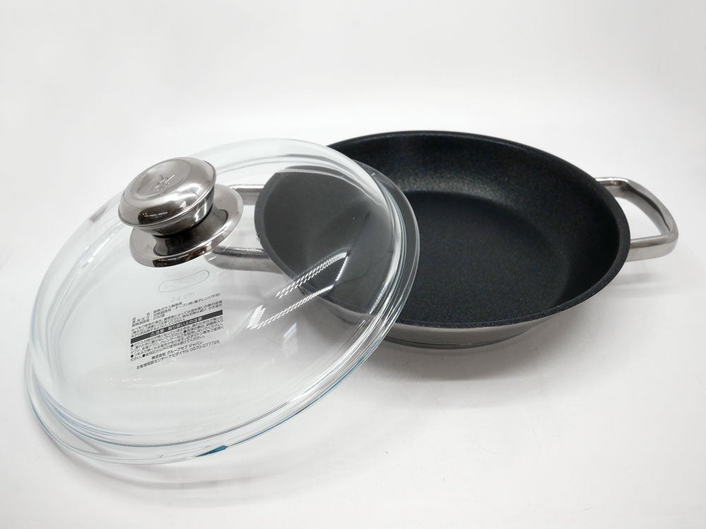 ヴェーエムエフ WMF パルマデュール アドバンス 両手フライパン 24cm ＆ フライパン用 耐熱ガラス製蓋 24cm 合計定価 \15,730- ●