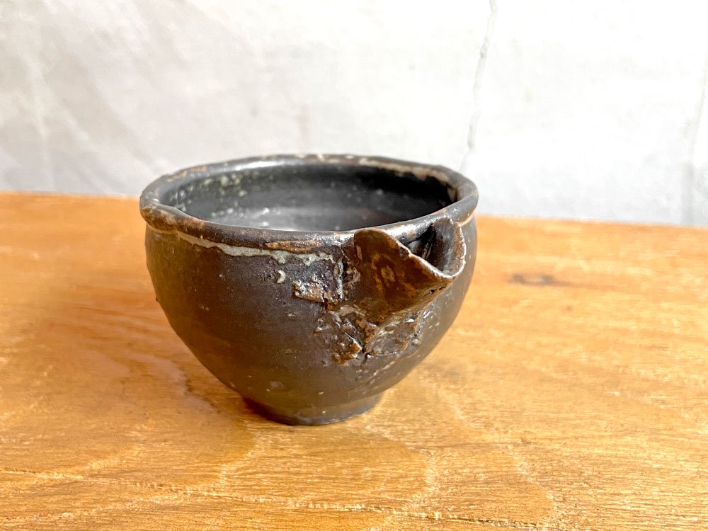 岩田圭介 穴窯  黒 片口 陶器 器 現代作家 ♪