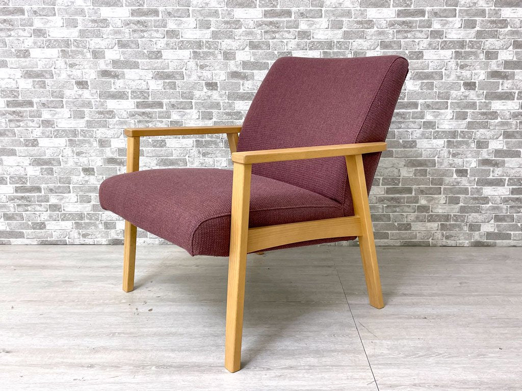 スウィッチ SWITCH プラッツソファ Platz II Sofa 1P ブナ無垢材 ファブリック F-5 ジェリコ エンジ 定価￥61,226- ●