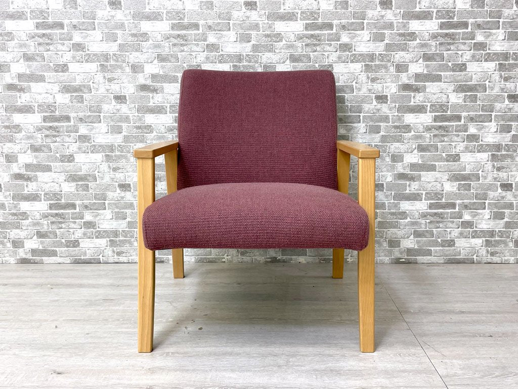 スウィッチ SWITCH プラッツソファ Platz II Sofa 1P ブナ無垢材 ファブリック F-5 ジェリコ エンジ 定価￥61,226- ●