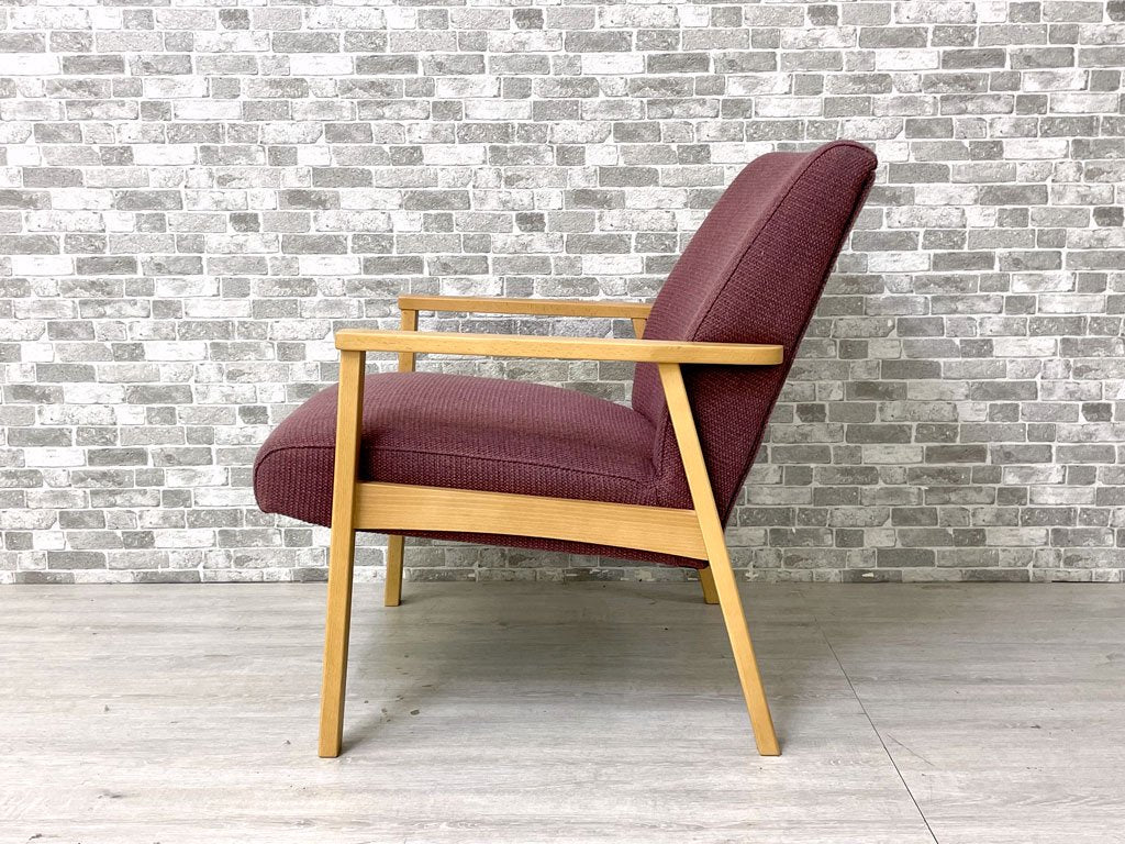 スウィッチ SWITCH プラッツソファ Platz II Sofa 1P ブナ無垢材 ファブリック F-5 ジェリコ エンジ 定価￥61,226- ●