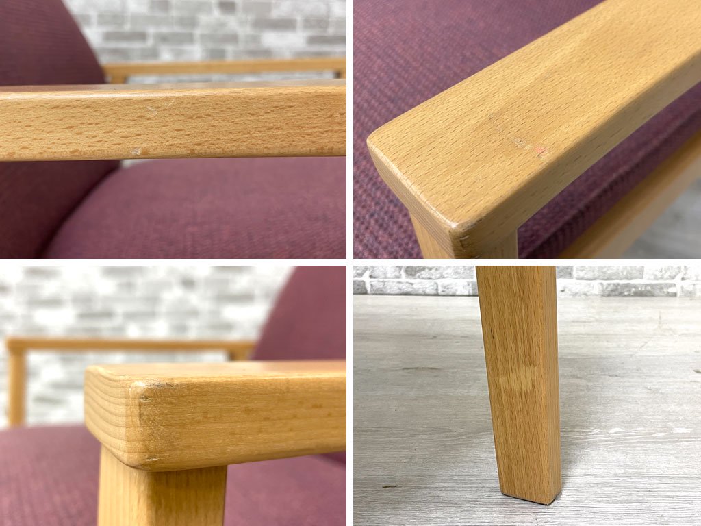 スウィッチ SWITCH プラッツソファ Platz II Sofa 1P ブナ無垢材 ファブリック F-5 ジェリコ エンジ 定価￥61,226- ●