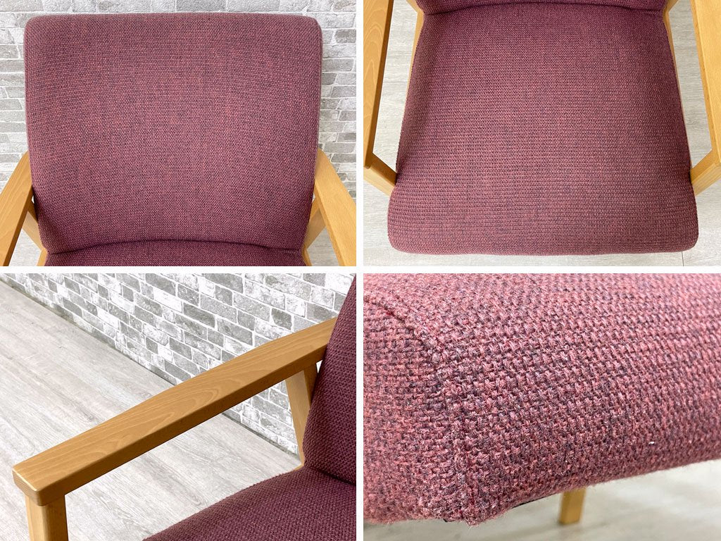 スウィッチ SWITCH プラッツソファ Platz II Sofa 1P ブナ無垢材 ファブリック F-5 ジェリコ エンジ 定価￥61,226- ●