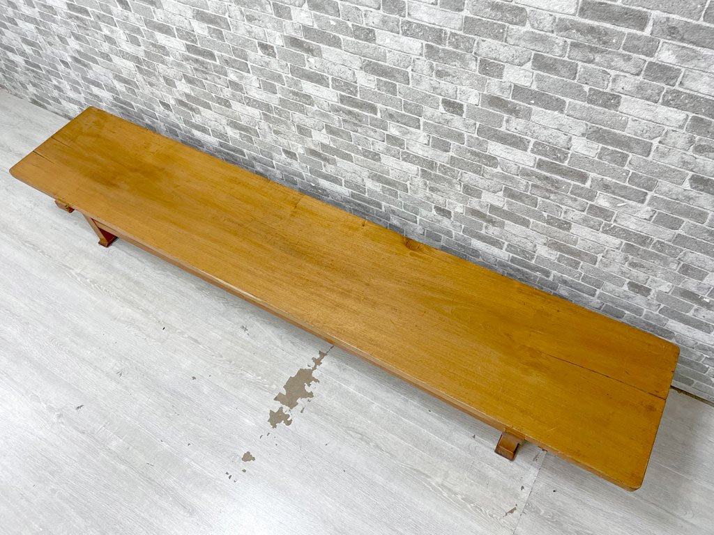 クラフト家具 木製 長座卓 木製 ディスプレイラック ガーデンラック 店舗什器 ●
