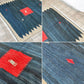 ビンテージ Vintage キリムラグ 絨毯 ベージュ × ネイビー アフガニスタン 手織り 160×150cm ◇