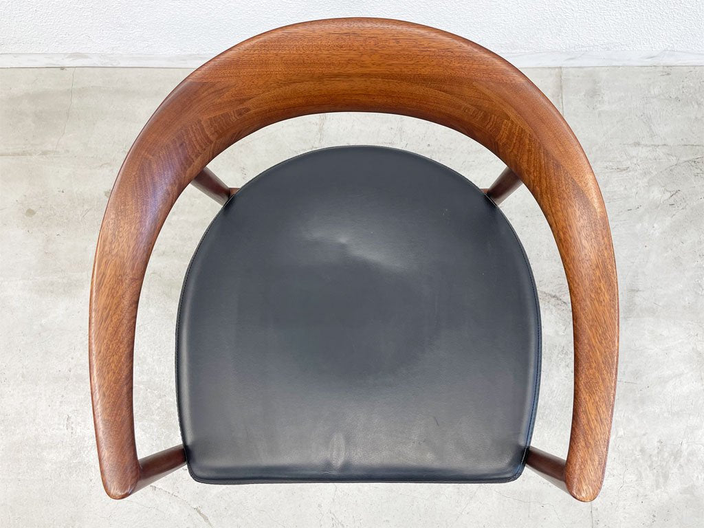 アクタス ACTUS ホースシュー HORSE SHOE アームチェア ARM CHAIR マホガニー材 定価129,800円 美品〓