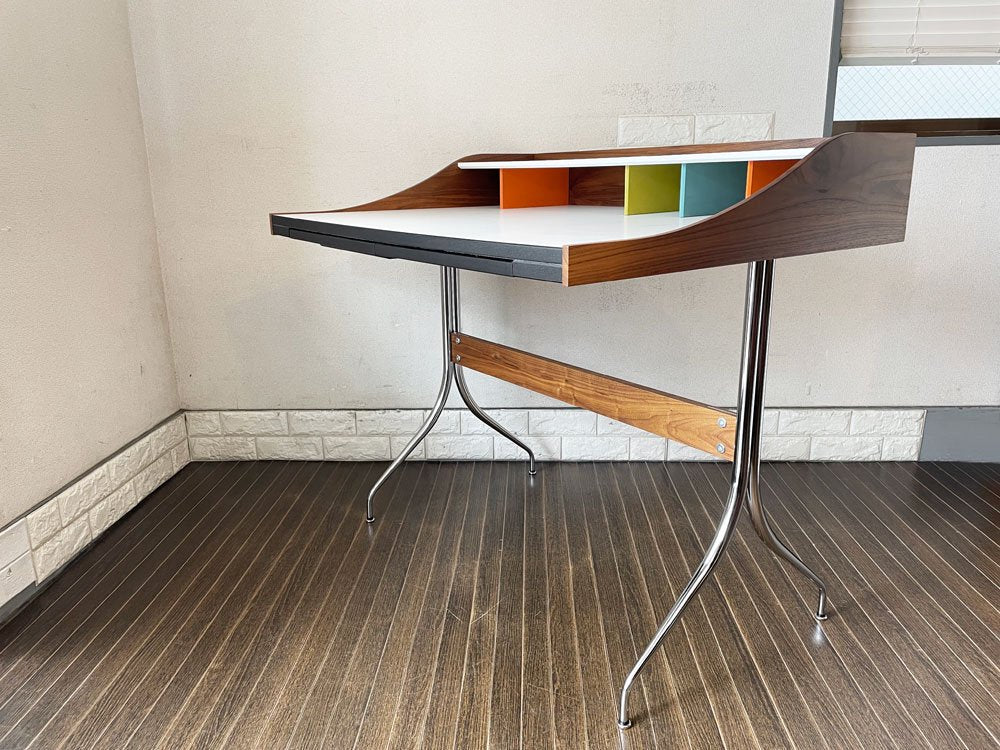 ハーマンミラー Herman Miller ネルソンスワッグレッグデスク Nelson Swag Leg Desk ホワイトラミネート天板 W99cm ジョージ・ネルソン ミッドセンチュリー ◎