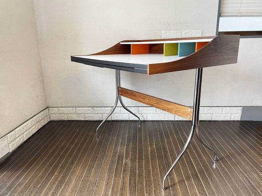 ハーマンミラー Herman Miller ネルソンスワッグレッグデスク Nelson Swag Leg Desk ホワイトラミネート天板 W99cm ジョージ・ネルソン ミッドセンチュリー ◎