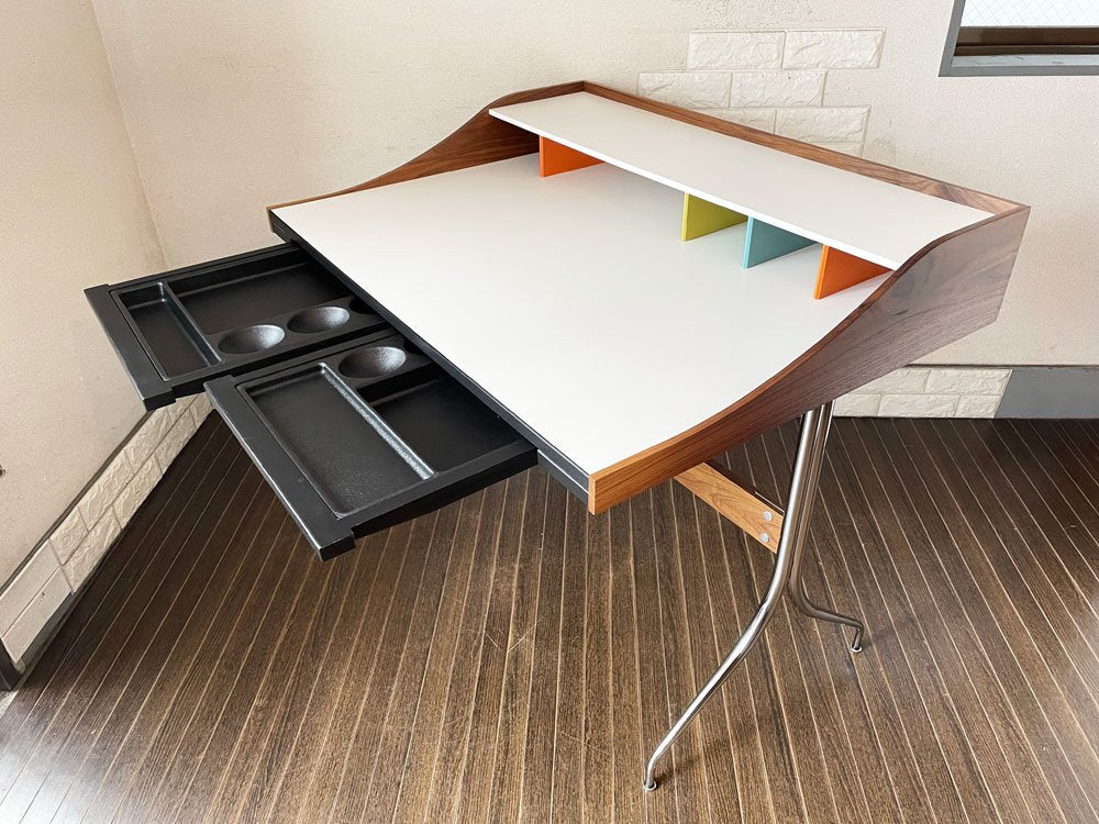 ハーマンミラー Herman Miller ネルソンスワッグレッグデスク Nelson Swag Leg Desk ホワイトラミネート天板 W99cm ジョージ・ネルソン ミッドセンチュリー ◎