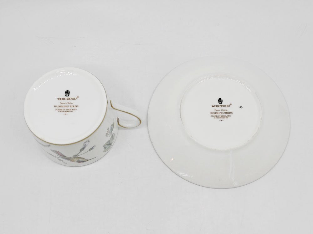 ウェッジウッド WEDGWOOD ハミングバード HUMMING BIRD ティーカップ＆ソーサー C&S ハチドリ ボーンチャイナ 英国食器 廃番 B ●