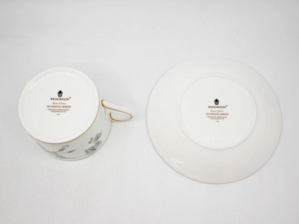 ウェッジウッド WEDGWOOD ハミングバード HUMMING BIRD ティーカップ＆ソーサー C&S ハチドリ ボーンチャイナ 英国食器 廃番 A ●