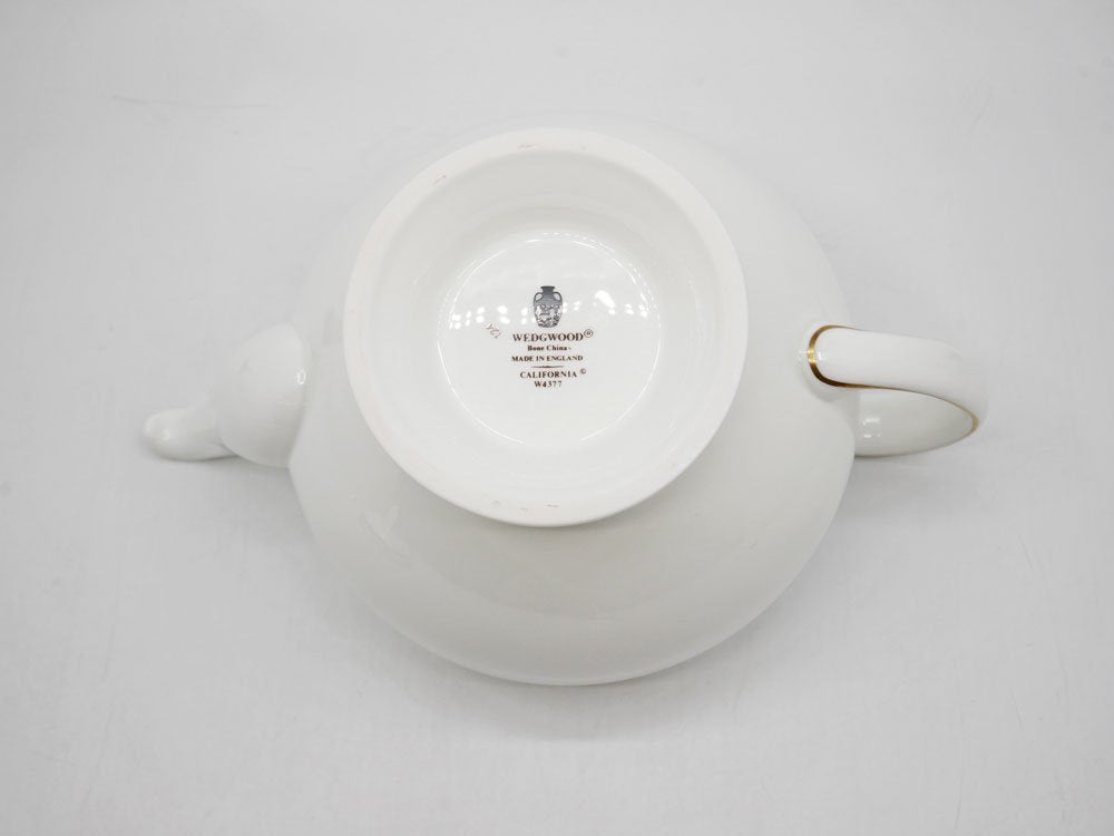 ウェッジウッド WEDGEWOOD カリフォルニア CALIFORNIA ティーポット ボーンチャイナ 金彩 廃番 英国食器 ●