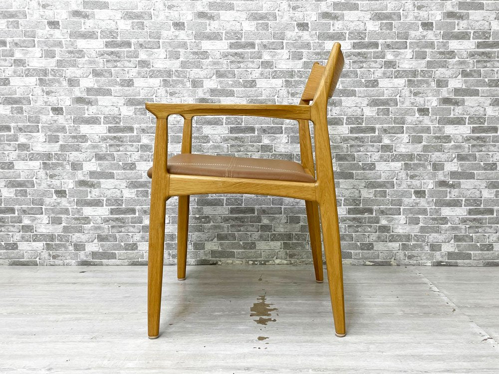 ノーウェアライクホーム NOWHERE LIKE HOME オーウェン OWEN ダイニングアームチェア Dining Arm Chair オーク材 PVCレザー 定価￥47,300- B ●