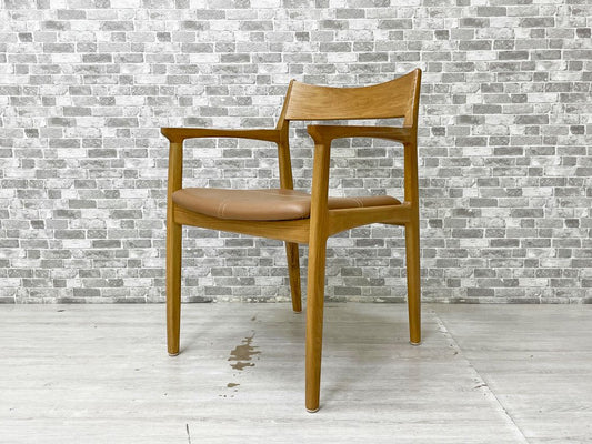 ノーウェアライクホーム NOWHERE LIKE HOME オーウェン OWEN ダイニングアームチェア Dining Arm Chair オーク材 PVCレザー 定価￥47,300- A ●